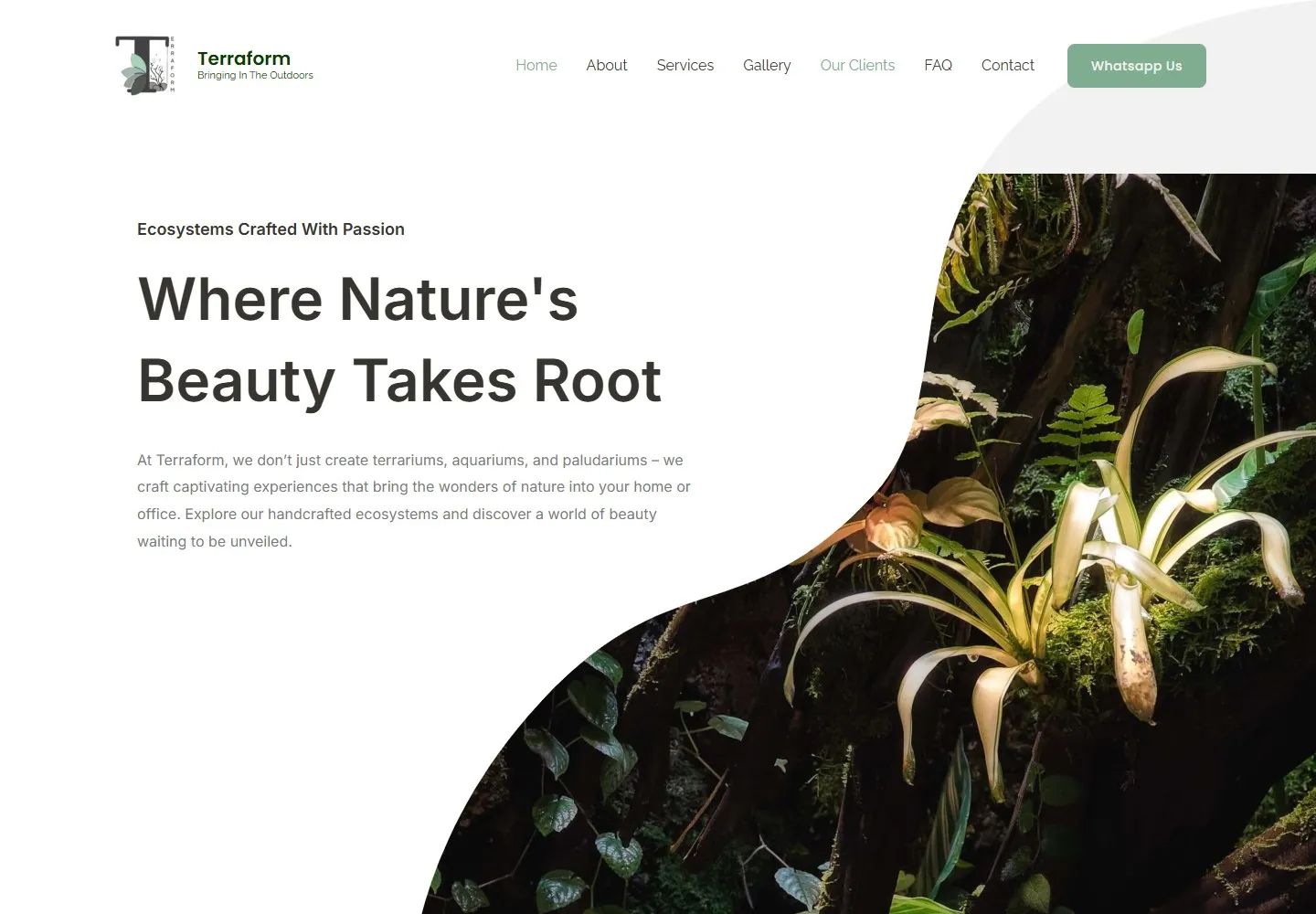 Terraform terrariums and aquariums homepage